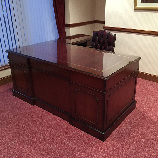 Bespoke Mahogany Reception L Shape Desk